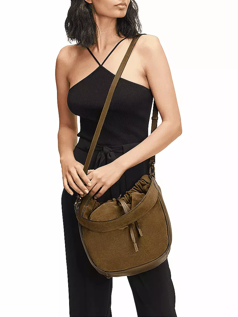 LIEBESKIND BERLIN Ledertasche Bucket Bag Edda Suede M grun